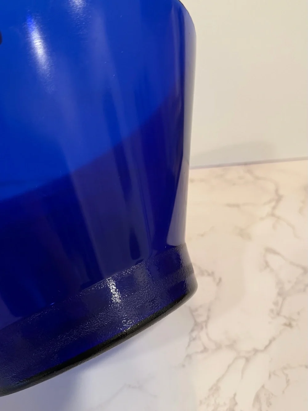 Large Cobalt Blue Art Glass Centerpiece Bowl 12”